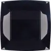 Image de Paquet de 8 assiettes PLASTIQUE rigide CarrÃ©, NOIR 23 cm