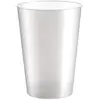 Image de Lot de 10 Gobelets plastique rigide 23cl, translucide BLANC PerlÃ©