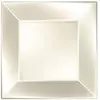 Image de Paquet 8 Assiettes Ã  dessert PLASTIQUE rigide CarrÃ©, Blanc PERLÃ 18 cm
