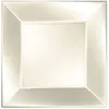 Image de Paquet de 8 Assiettes PLASTIQUE rigide 23 cm CarrÃ©, Blanc PERLÃ©