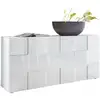 Image de Les Tendances - Buffet 3 Portes - Blanc Laque Brillant - L181xp42xh84 Cm - Milano
