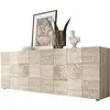 Image de Buffet - MIRONA - 4 portes - Chêne de Samoa avec sérigraphie - 241 x 43 x 84 cm