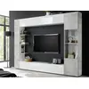 Image de Meuble TV Meuble TV avec rangement - Blanc & Béton - SIRIUS