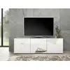 Image de Meuble TV CANTIANO - 3 portes - Laqué blanc