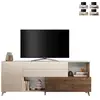 Image de Buffet Moderne Cuisine Salon Blanc Bois 2 Portes Tiroirs Maditha - Orme - Blanc