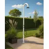 Image de Sined | Douche extérieure Luna-Alu-D-Bianca - 233 Cm - Blanc - Aluminium - Avec douchette et mitigeur de température