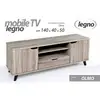 Image de Webmarketpoint - Meuble Tv Bas Avec Tiroir Et Portes En Orme Cm 140 X 40 X 50 H