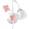 Image de Applique murale ONLI en métal,Reproductionée de motifs de papillons en blanc et rose