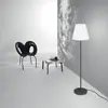 Image de Lampadaire d'extérieur, structure métallique noire, abat-jour blanc Geco
