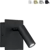 Image de Applique murale LED DICKENS en métal blanc avec point chaud ajustable