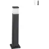 Image de Borne lumineuse carrée noire FOCUS LED en polycarbonate GU10