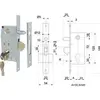 Image de Serrures à encastrer pour portail à crochet avec goupille - profondeur d'encastrement 30 mm, réf. 447/S