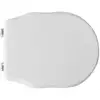Image de Abattant Wc Pour Wc Althea Royal 45,5-47x35,8 Cm Abattant Wc Blanc En Fonte De Bois En Polyester Avec Charnie'res A' Expansion Re'glables
