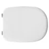 Image de Dianhydro - Abattant Wc Pour Wc Ideal Standard Tesi 39-44,3 X 33,7 Cm Abattant Wc Blanc Avec Charnie'res Re'glables Et Sie'ge En Fonte De Bois