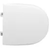 Image de Abattant Wc Pour Wc Delta Navona 40 X 35,8 Cm Abattant Wc Blanc Avec Charnie'res Fixes En Fonte De Bois