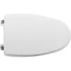 Image de Dianhydro - Abattant Wc Pour Wc Ideal Standard Xl Abattant Wc 44 X 27,5 Cm Avec Charnie'res Fixes Et Sie'ge En Fonte De Bois