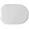Image de Abattant Wc Pour Vase Cesame Sintesi 44-49,5x34 Cm Abattant Wc Blanc En Bois Stabilise' Moule' En Polyester Avec Charnie'res Re'glables