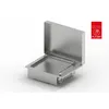 Image de Plancha À Gaz 2 Brûleurs   Inox 304 Alimentaire   Surface De Cuisson 53x40 Cm   Puissance 5600w   Couvercle En Inox 316 Marin   Plancha Planet