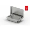 Image de Gaz Pour Cuisine D'Extérieur - Oasi 80 Lisse Rainurée - 3 Brûleurs - Inox 304 Alimentaire - Couvercle - Plancha Planet