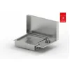 Image de Gaz Pour Cuisine D'Extérieur - Oasi 80 Lisse Rainurée - Fdual - 2 Brûleurs - Inox 304 Alimentaire - Couvercle - Plancha Planet