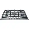 Image de Table de cuisson gaz Hotpoint 75 cm 5 brûleurs Inox PNN 751 T/IX/HA acier brossé - Neuf