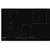 Image de Indesit IB 21B77 NE, Noir, Intégrable, 77 cm, Table de cuisson à induction avec zones de cuisson, En céramique, 4 zones de cuisson