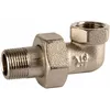 Image de Raccord Union Laiton Nickelé Coudé 90° À Visser - M 1/2' - F 1/2'