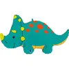 Image de Ballon Aluminium 91 cm - dinosaure triceratops