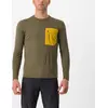 Image de Maillot de cyclisme   manches longues CASTELLI pour l'hiver - UNLIMITED MERINO - Marron/Jaune M