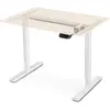 Image de FrankyStar - Stand Up Desk bureau électrique avec technologie à double moteur, avec réglage numérique. Bureau mobile pour les ordinateurs portables permettant de travailler debout. Blanc