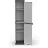 Image de Armoire haute en résine 1 porte avec étagères réglables (intérieur/extérieur) 34x40xH165 cm