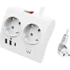 Image de Ewent EW3871 Multiprise de Bureau 2 USB-A/USB-C 1.5m Blanche