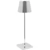 Image de Lampe de table LED Poldina Pro en chrome poli, rechargeable et dimmable avec une autonomie allant jusqu'à 12 heures
