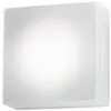 Image de Zafferano Applique Et Plafonnier, Verre Triplex Opale Satiné Et Métal, 180x180x88 Mm, 1x E27 De 28 Watt, Ip20, Blanc Mat