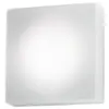 Image de Zafferano Applique Et Plafonnier, Verre Triplex Opale Satiné Et Métal, 320x320x88 Mm, 3x E27 De 28 Watt, Ip20, Blanc Mat