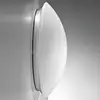Image de Zafferano Applique Et Plafonnier, Verre Triplex Opale Satiné Et Polycarbonate, Ø 480x130 Mm, 3x E27 De 42 Watt, Ip44, Blanc, Verre Blanc Opale Satiné