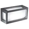 Image de Applique et plafonnier Home IP54 gris en aluminium et verre satiné, douille E27, idéal pour extérieur et jardin.