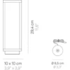 Image de Lanterne LED gris foncé à piles 2,2W IP54 Zafferano