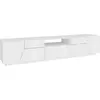 Image de Animai - Meuble TV 220x43x46 cm Blanc Brillant, 2 Étagères Fabriqué en Italie