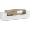 Image de Andris - Meuble TV 160x45x51h cm Blanc Brillant, 2 Étagères Italy