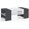 Image de Ashar - Table Basse, 110x60x40h cm Blanc Brillant, un Compartiment, Italy