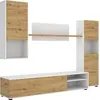 Image de Artex - Mur d'Appoint, 220x41x180h cm Marron Chêne Noeuds, Modulable