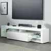 Image de Ivy - Meuble TV, 160x40x35h cm Blanc, 2 Étagères Fabriqué en Italie