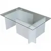 Image de Teti - Table Basse, 105x65x40h cm Blanc, Porte-revues
