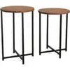 Image de Gwenllian - Table basse, 70x35x55h cm Chêne Brun, Forme Ronde