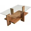 Image de Tomiri - Table basse, 105x60x40h cm Noyer brun, Porte-revues