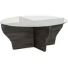 Image de Califfi - Table Basse, 92x92x36h cm Noir Anthracite, Porte-revues