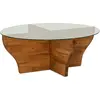 Image de Califfi - Table basse, 92x92x36h cm Chêne marron, Porte-revues