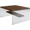 Image de Barcis - Table basse, 75x75x40h cm, Noyer marron, un compartiment