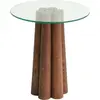 Image de Brasilia - Table Basse, 45x50x50h cm Noyer Marron, Forme Ronde